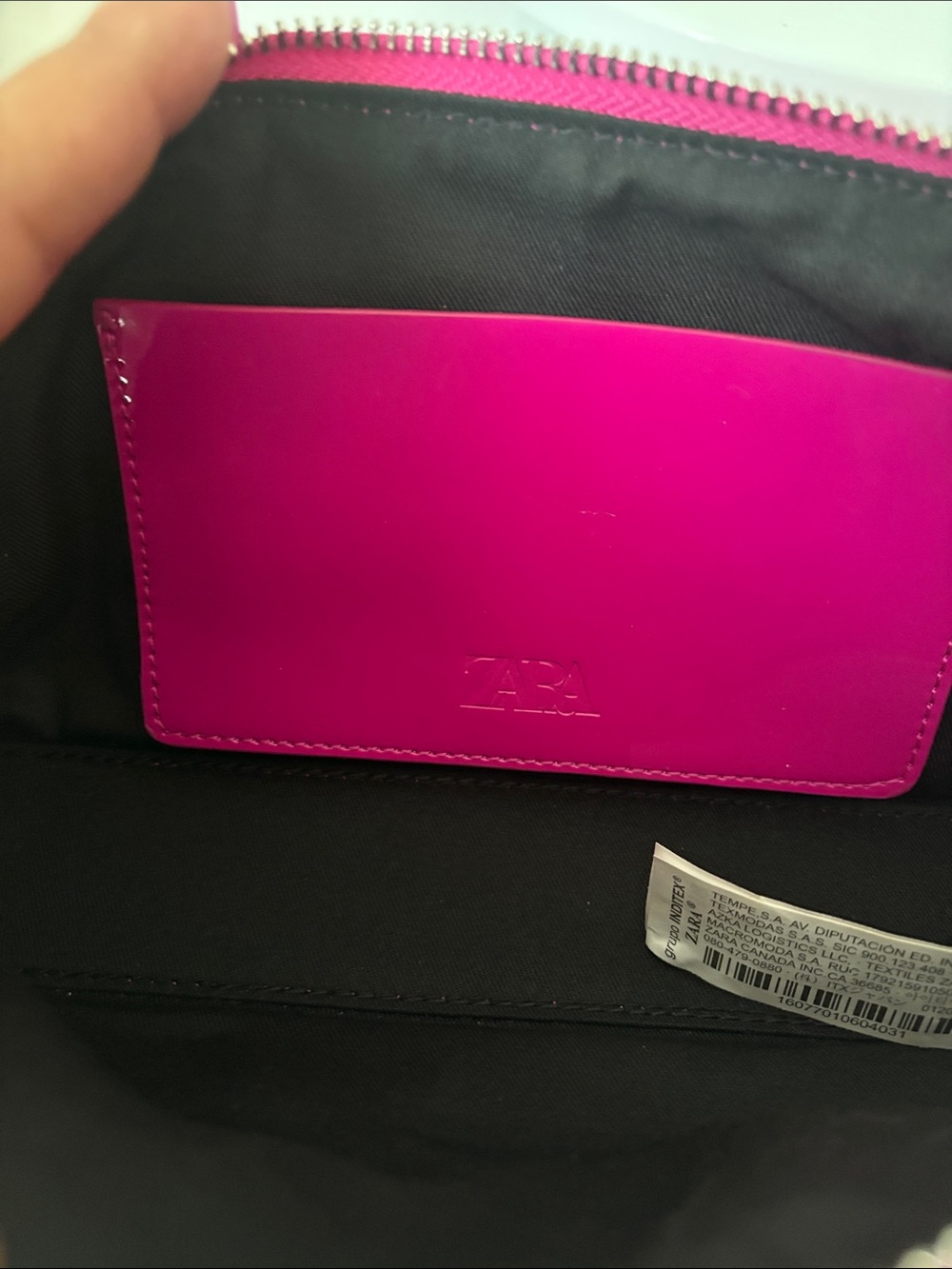 Zara Glossy Fuchsia Patent Shoulder Bag - Picture 8 of 11